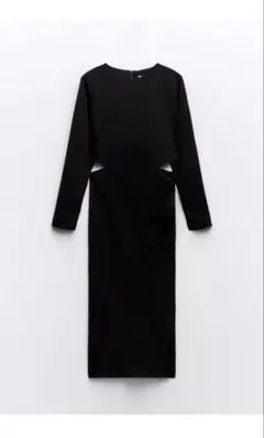 新品未使用　ZARA カットアウトクレープワンピース