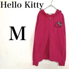 HELLO KITTY レディース L ピンク ジップパーカー フーディのサムネイル
