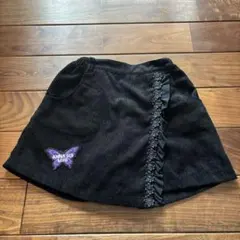 値下げ　アナスイミニ　蝶プリーツラップコーデュロイキュロット140cm