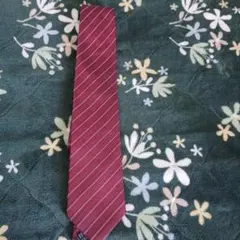 renoma バーガンディ ストライプ ネクタイ