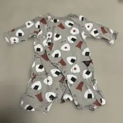 【50〜60】futafuta おにぎりプリントロンパース 50-60cm