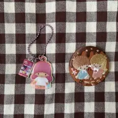 リトルツインスターズ 刺繍缶バッチ　キキララ　サンリオのサムネイル