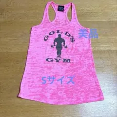 ゴールドジム　タンクトップ　筋トレ　トレーニング　ピンク　Sサイズ　美品のサムネイル