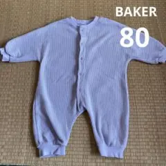 BAKER ロンパース カバーオール 80 パープル