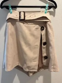 CECIL McBEE 2wayスカート ベージュ ラップスカート ハイウエスト