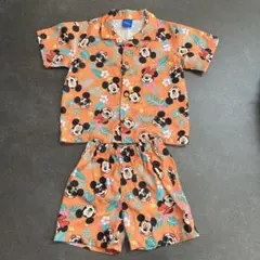 ミッキー半袖シャツセットアップ100cm