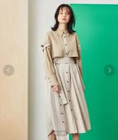 美品✨️ユナイテッドトウキョウ レイヤードコンビシャツワンピース 