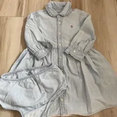 Ralph Lauren ライトブルーワンピース 18M