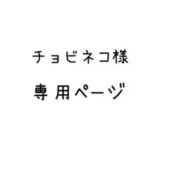 チョビネコ様専用ページ