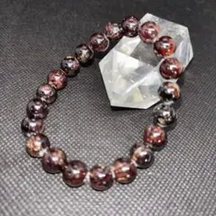【高品質】天然石パワーストーン　ガーネットブレスレット　9㎜