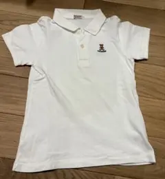 ミキハウス ホワイト ポロシャツ 110cm