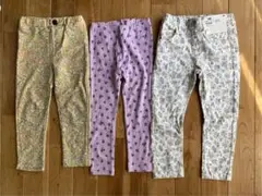 新品あり 女の子 キッズ 花柄パンツ 長ズボン ボトム セット 100センチ