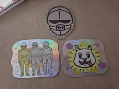 ちいかわ ステッカー 3種セット鎧さんあのこ