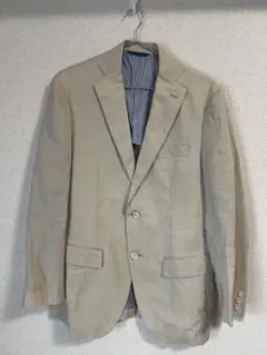 ベージュ シングルブレストジャケット