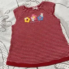 美品☆ミキハウス☆ウサギ刺繍チュニック　ワンピース☆80