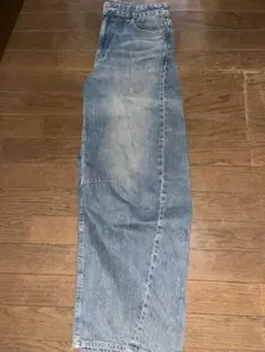 GU バレルレッグジーンズ ブルー