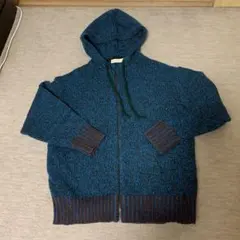 ユニクロ×マルニ フード付きフルジップパーカー(ミックスカラーニット)