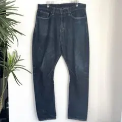グラム　ダークブルー サルエルジーンズ　XL 3 立体裁断デニム　良美品　メンズ