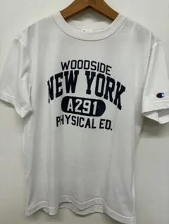 Champion NYカレッジロゴ 4段 グラフィックプリント Tシャツ 白