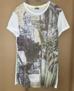 マレーラ　レディース　風景柄プリント 半袖Tシャツ Mサイズ