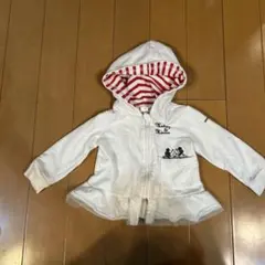 ディズニー　白パーカー　90cm ミッキーミニー