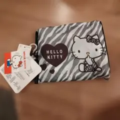ハローキティ ゼブラ柄 エコバッグ 折りたたみ　しまむら