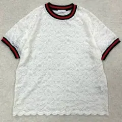 allureville ホワイト レース 半袖 Tシャツ ナイロンb1 101のサムネイル