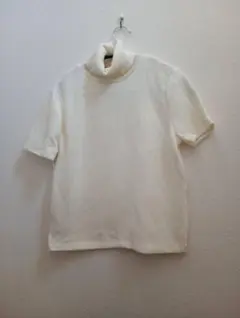 ZARA ハイネック 半袖 トップス ホワイト