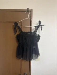 ZARA チュール キャミソール ブラックのサムネイル