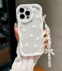 iPhoneケース　iPhone15 スマホケース　ビーズチャーム
