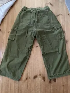 カーゴパンツ　ワイド　カーキ