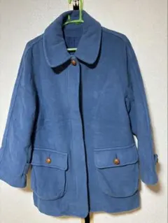 ラグラン袖　ブルー　アウター　レディース