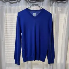Gap エクストラファインメリノウール Vネックセーター M ブルー