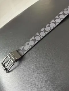 COACH グレー ロゴベルト　リバーシブル