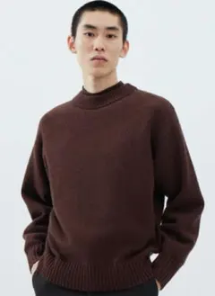 UNIQLO U プレミアラムローゲージセーター XLサイズ ブラウン