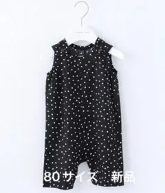 ciaopanic typy ウォッシャブルリネンBABYロンパース黒80新品