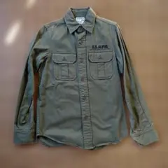 ALPHA INDUSTRIES ミリタリーシャツ カーキのサムネイル