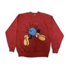 90s 青パンミッキー　スウェット　USA製