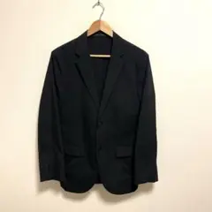 ユニクロ　感動ジャケット　コットンライク　ブラック　黒　M スリムフィット