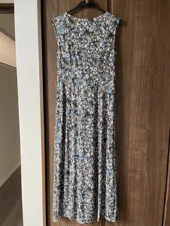 Li l yB rown花柄ロングワンピース ネイビー系