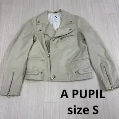 A PUPIL ダブルライダースジャケット ホースハイド スタンドカラー ダブルライダースジャケット FN-LJ-HW003