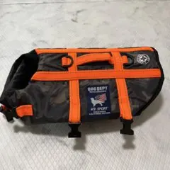 Dog Dept 犬用ライフジャケット オレンジ×迷彩Sサイズ新品未使用のサムネイル