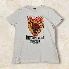 【ストレンジャーシングス ヘルファイアクラブ 刺繍タグ 希少 古着 Tシャツ】