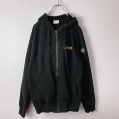 Jeep フルジップ　パーカー　裏起毛無し　刺繍　ワッペン　メンズ　古着