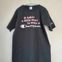 Champion ブラック Tシャツ Medium