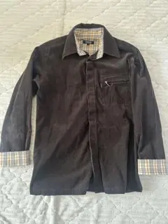 BURBERRY BLACK LABEL コーデュロイ長袖シャツ