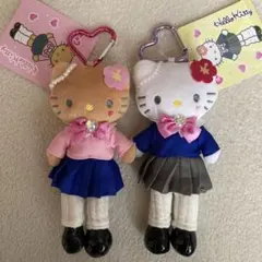 新品　ハローキティ　ぬいぐるみキーホルダー　スタイルアップ　制服　日焼け　③