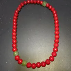 国産赤珊瑚二連ブレスレットです。