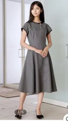 ストロベリーフィールズ　リボンおしゃれワンピース　ピンドット