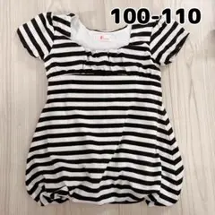 100-110 First ストライプ バルーンワンピース